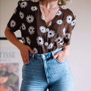 Vintage flowers top